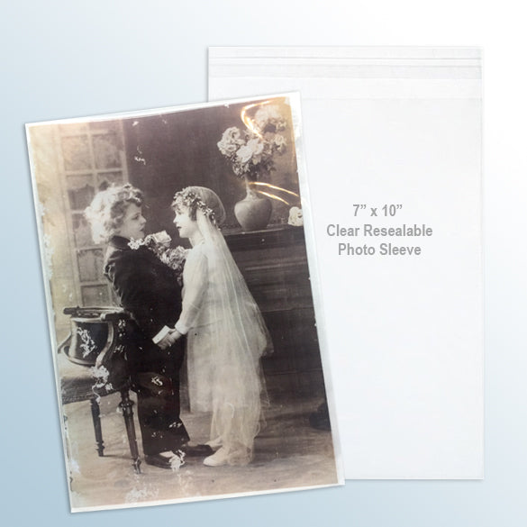 7" x 10" Clear Re-Sealable Photo Sleeves